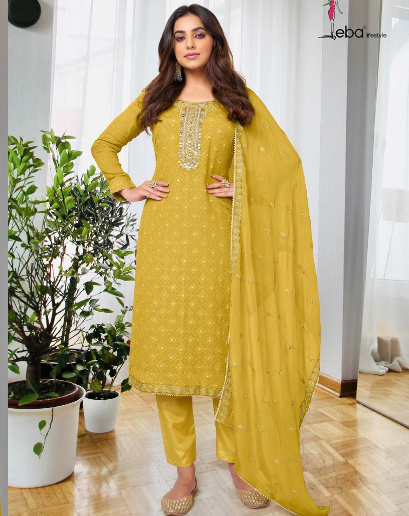 Eba Lifestyle Ashpreet Vol 8 Heavy Chinon Wholesale Fancy Readymade Salwar Suit Catalog